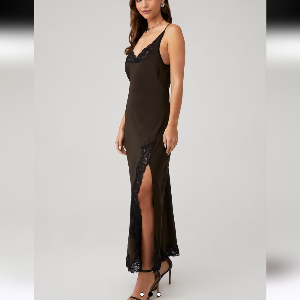 Bec + Bridge Deja Vous Slip Dress Silk And Lace Spaghetti Strap Ankle Length - Picture 8 of 15